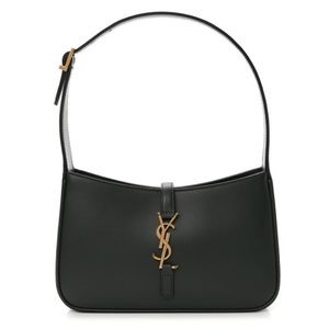 Yves Saint Laurent Green Shoulder Bag with Gold Accents